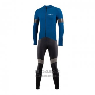 2021 Fietskleding Nalini Blauw Lange Mouwen en Koersbroek (2)